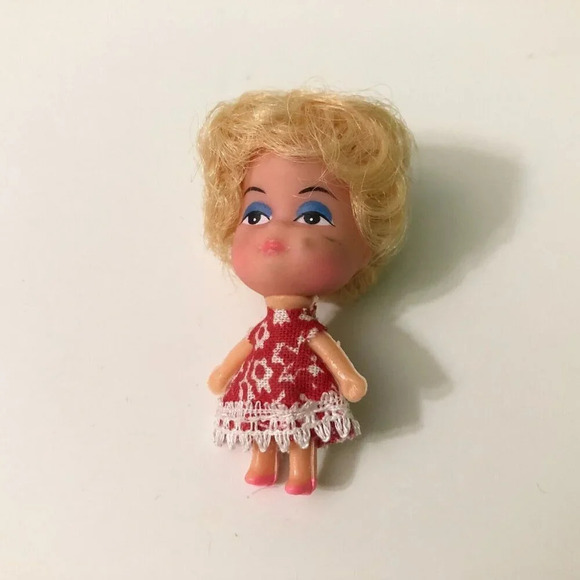 Vintage Liddle Kiddle Clone Doll Necklace Loop 2 Inch Tall - Picture 12 of 12